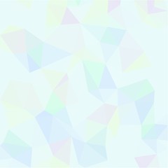 Abstract background of small triangles of polygon blue and yellow and green and pink fragments of sharp flowers and leaves throughout the drawing
