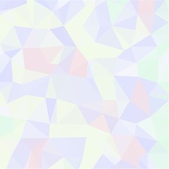 Fototapeta premium Abstract background of small triangles of polygon blue and yellow and green and pink fragments of sharp flowers and leaves throughout the drawing
