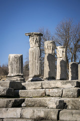 A Row of Columns in Lagina, Turkey