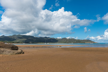 Low tide with boats in Horseshoe Bay, Magnetic Island, Queensland, Australia