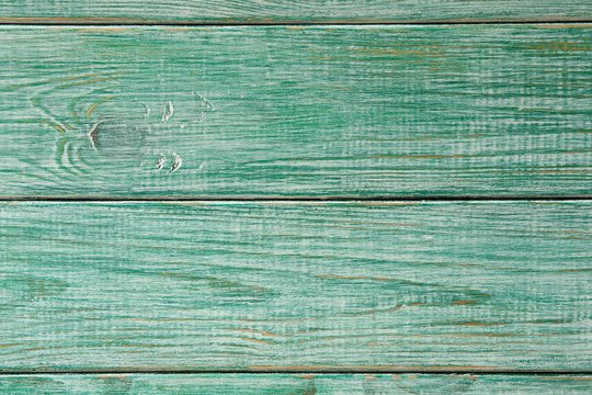 Green wooden planks background texture