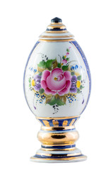 Ceramic egg with flower pattern