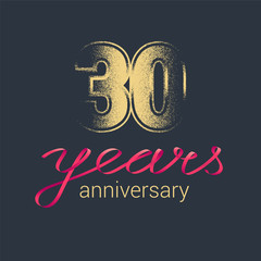 30 years anniversary vector icon, logo