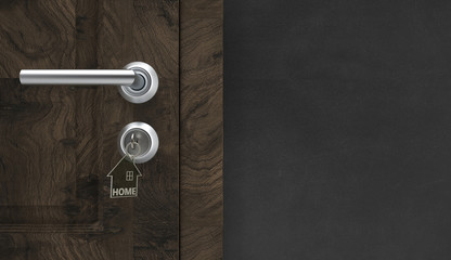 door with house key