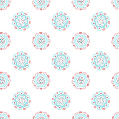 seamless pastel doodle floral pattern