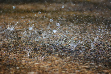 Water drop on the floor