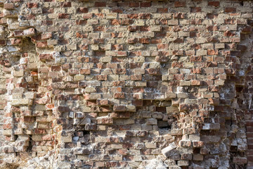Obsolete brick wall background