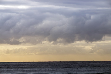 Overcast Beach Sea and Sky Seascape in Durban