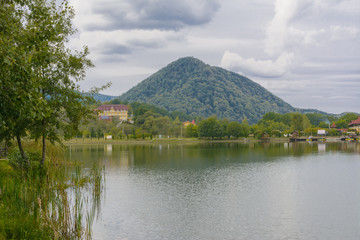 Lake in the mountains for recreation and fishing