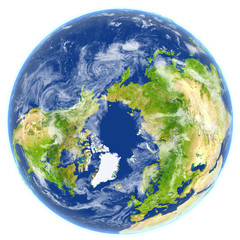 Arctic Ocean on planet Earth