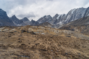 Dzongla village, the village before cross Chola pass, Everest region, Nepal