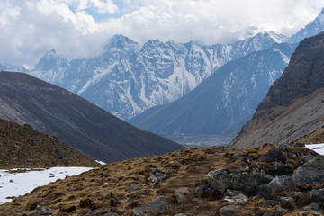 Beautiful landscape of Himalaya range from Everest region, Nepal