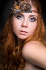 Closeup portrait of a redhead