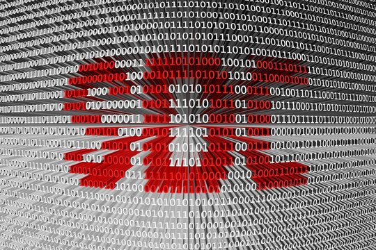 SDC in the form of binary code, 3D illustration