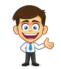 Welcoming businessman
