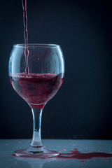 red wine in a glass