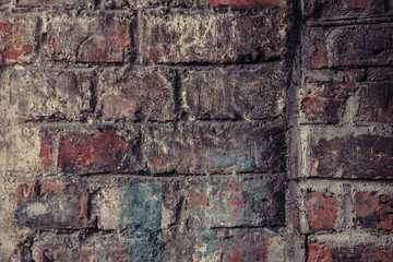 Grey grunge brick wall