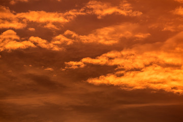 Clouds during the sunset