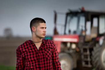 Farmer with tractor