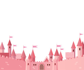 Frame with pink castle.