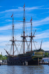 Fototapeta na wymiar Segelschiff in Amsterdam