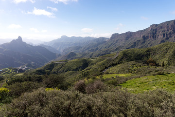 Fototapeta na wymiar Mountain landscape of Gran Canaria Island, Spain