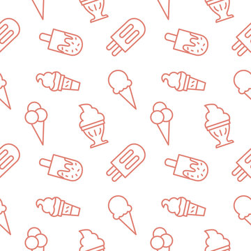 Icecream Seamless Pattern Background