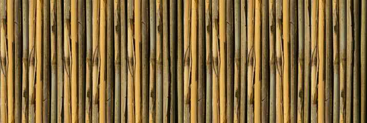 Panorama pattern natural bamboo fence light dark