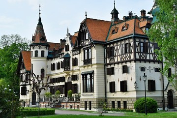 Lovely old mansion in a zoo Lesna. Zlin, Czech Republic-Europe.