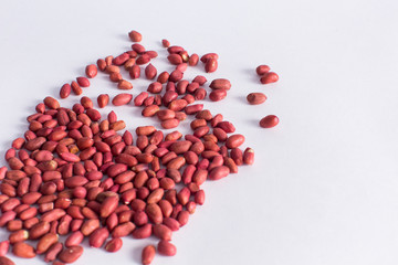 Healthy delicious nuts on white background