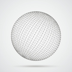 3d Sphere Connected Dots
