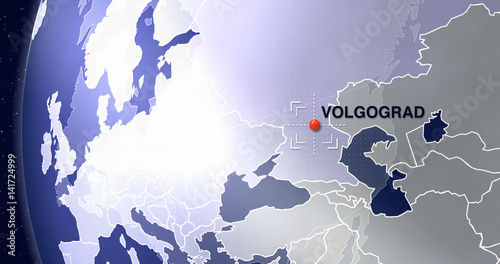Illustrator map Volgograd