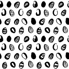 Easter Eggs Grunge Seamless Pattern