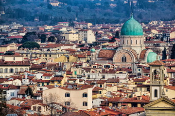 Naklejka premium Florenz mit Synagoge