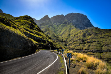 Mountainside road in Gran Canaria, Spain
