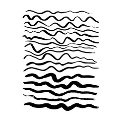 Hand Drawn Wave Brush Strokes