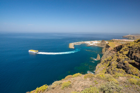 The port of Puerto de Las Nieves, Gran Canaria
