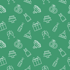 Wedding Seamless Pattern Background