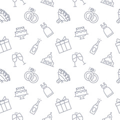 Wedding Seamless Pattern Background