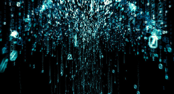 Technological background/Technological background bytes of binary code flying through a vortex. Binary code background, can be used as digital dynamic wallpaper. 3d illustration