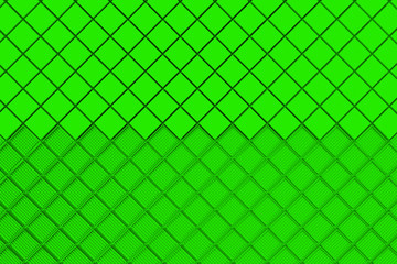Fototapeta na wymiar Futuristic industrial background made from green square shapes