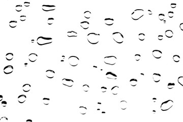 abstract water drops on a white background