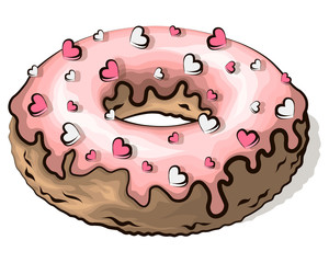 Sweet delicious donut baked goods