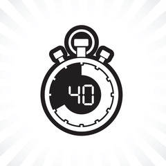 forty minute stop watch countdown