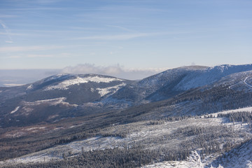 Winter in Karkonosze - Fog, frost nad snow