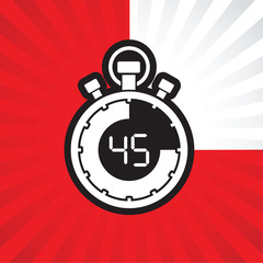 forty five minute stop watch countdown