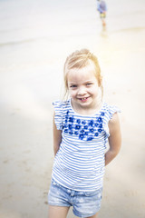 little girl at the beach