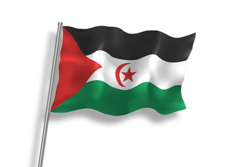 Drapeau du Sahara Occidental en qualité vectorielle