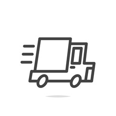 Fast delivery truck icon vector