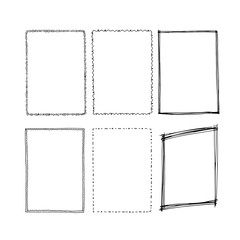 Hand drawn rectangular frames.